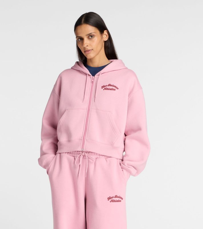 New Balance - Sweatvest - Rosa / Donkerrood