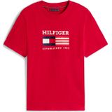 Tommy Hilfiger - AMERICANA MONOTYPE FLAG BOX TEE - T-shirt - Medium Red