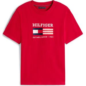 Tommy Hilfiger - AMERICANA MONOTYPE FLAG BOX TEE - T-shirt - Medium Red