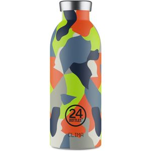 24Bottles Drinkfles 'Van Orton'  navy / lichtgrijs / kiwi / oranje