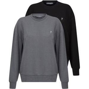 Jacey Quinn Sweatshirt  grijs / zwart / wit