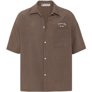 Dandalo Overhemd  chocoladebruin / wit