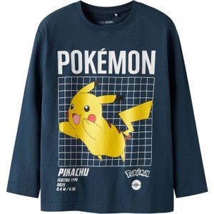 TWO SOON Shirt 'Pokémon'  cyaan blauw / geel / rosé / zwart