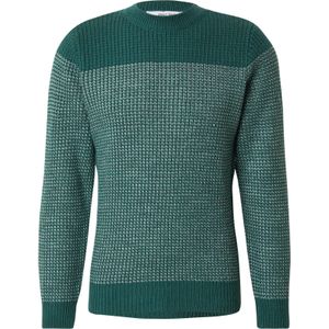 ABOUT YOU Trui 'Linus'  donkergroen / wit