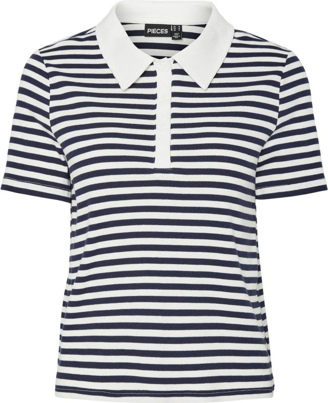 Pcdonna - Rib Polo Top - Katoen - Nauwsluitend