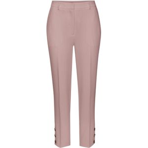 Pantalon - Mauve - Met Riemlussen - Rechte Boord - Figuurvormend