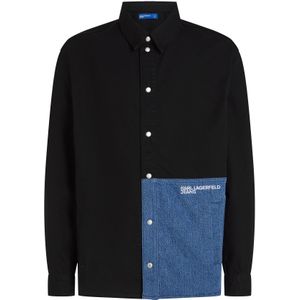 KARL LAGERFELD JEANS Tussenjas  blauw denim / zwart