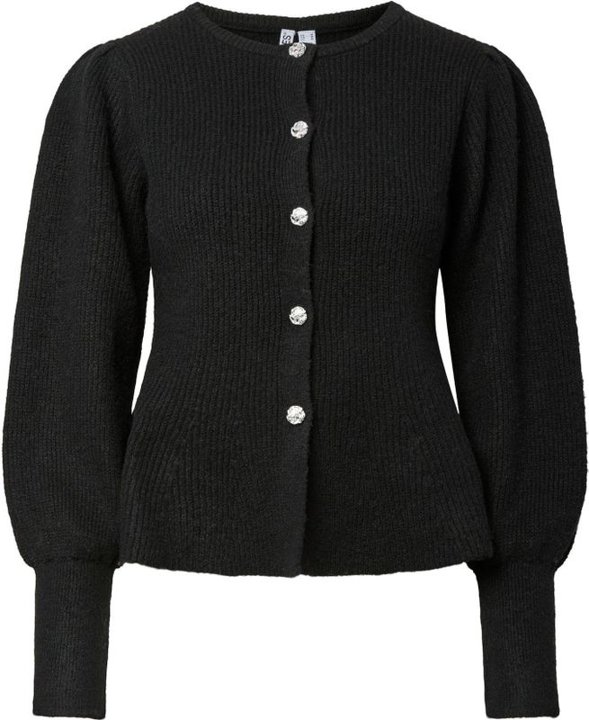 PIECES Gebreid vest 'PCAnnie'  zwart