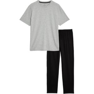 Marks & Spencer Pyjama lang  grijs / zwart