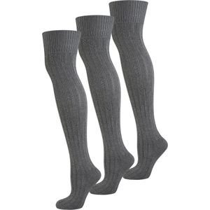 Nur Die Overknee kousen  lichtgrijs