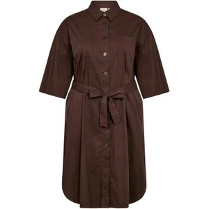 Wasabi Concept Blousejurk 'Majli'  donkerbruin