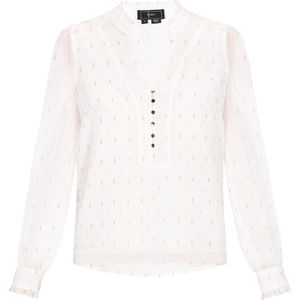 faina Blouse  goud / zilver / wit