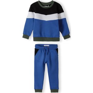 MINOTI Joggingpak  royal blue/koningsblauw / donkergrijs / zwart / wit