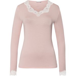 Hanro Slaapshirt 'Dana'  oudroze / wit