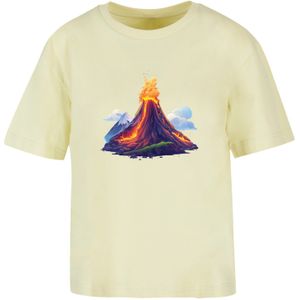 F4NT4STIC Shirt 'Vulkanausbruch'  pasteelgeel / gemengde kleuren