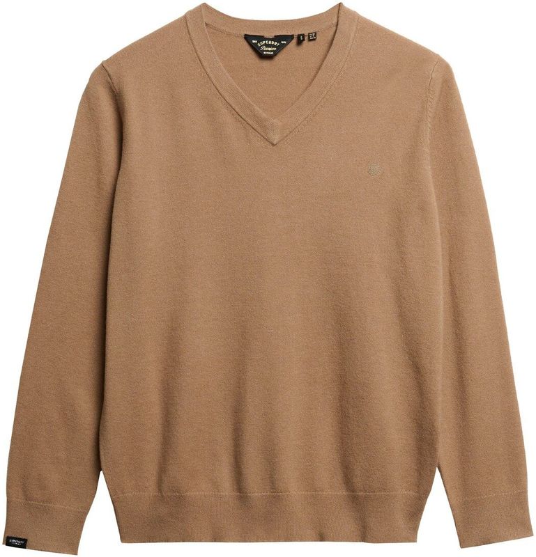 Superdry - W6110644A - Gebreide Trui - Bruin - Casual - Polyester