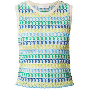 Rich & Royal Gebreide top 'Raschel'  blauw / lichtblauw / geel / wit