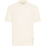 Casual Friday - Gestructureerde Knit Polo - Beige - Knit - Korte Mouwen