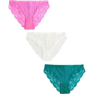 Next Slip  smaragd / neonroze / wit