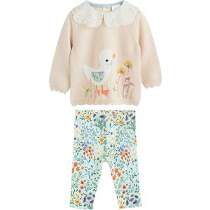 Next Set  beige / mintgroen / riet / oranje