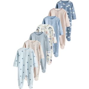 Next Rompertje/body  beige / lichtblauw / wit