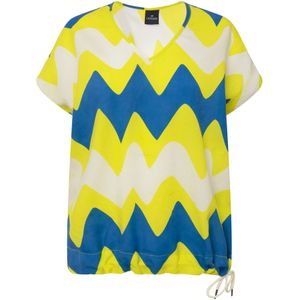 LAURASØN Blouse  blauw / geel / wit