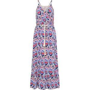 IZIA Zomerjurk  crème / blauw / turquoise / oranje