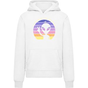F4NT4STIC Sweatshirt 'Alien Peace Sunset'  curry / violetblauw / orchidee / wit