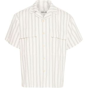 !Solid Overhemd ' SDPetrus'  donkergrijs / offwhite