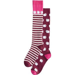 Next Kniekousen  grijs / cyclaam / pink / wit