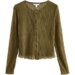 Next Gebreid vest  olijfgroen