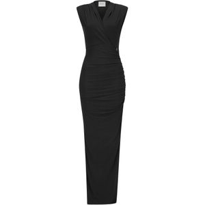Nicowa - Maxi-jurk - Zwart - Gedrapeerd Design - Stretch Jersey
