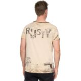 Rusty Neal - T-shirt - V-hals - Heren - 100% Katoen - Normale Pasvorm