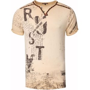 Rusty Neal - T-shirt - V-hals - Heren - 100% Katoen - Normale Pasvorm