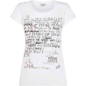 DEHA Functioneel shirt  beige / zwart / wit