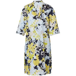 COMMA Jurk  navy / lichtblauw / lichtgeel