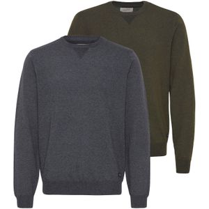 BLEND Trui  donkerblauw / donkergroen