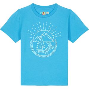watabout.kids Shirt 'Natur ist Schön'  aqua / wit