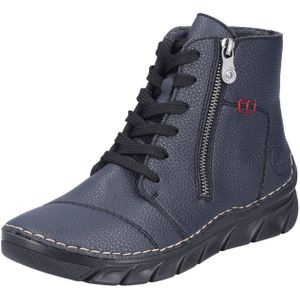 Rieker - Veterlaarsjes - Donkerblauw - Imitatieleder