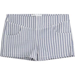 Bershka Broek  duifblauw / wit