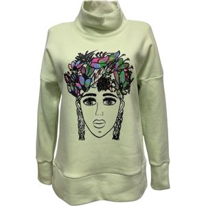 RADADA Sweatshirt 'FLOWER GIRL'  pastelgroen