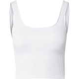 Aim'n - Sport bh - Wit - Met Beugel - Diepe Snit