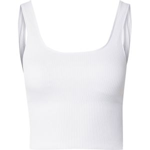 Aim'n - Sport bh - Wit - Met Beugel - Diepe Snit