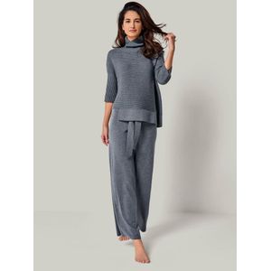 YOU LOOK PERFECT Huispak 'LOUNGEWEAR SET  - Pullover Bailey & Pants Bailey'  antraciet