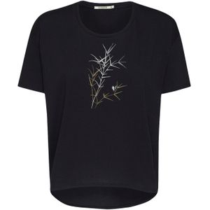 GREENBOMB Shirt 'Nature Bird Reed'  marine / geel / wit