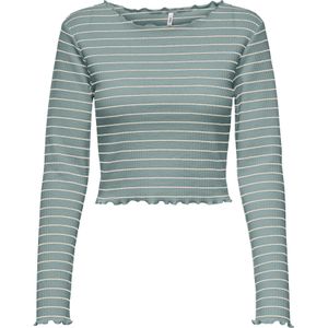 ONLY Shirt 'ONLANITS'  cyaan blauw / wit