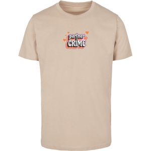 F4NT4STIC Shirt 'Partner In Crime Valentinstag'  sand / oranje / pink / wit