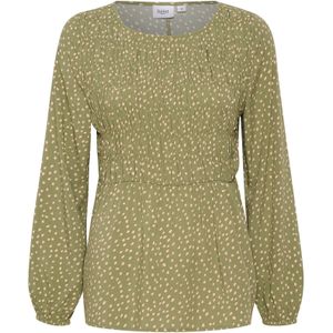 SAINT TROPEZ Blouse 'Gisla'  beige / appel