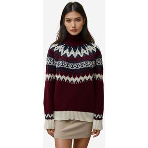 Hiccup Trui  navy / bourgogne / wit