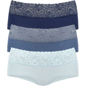 Vivance - Hipster - Katoen - Florale Kant - 3 Stuks